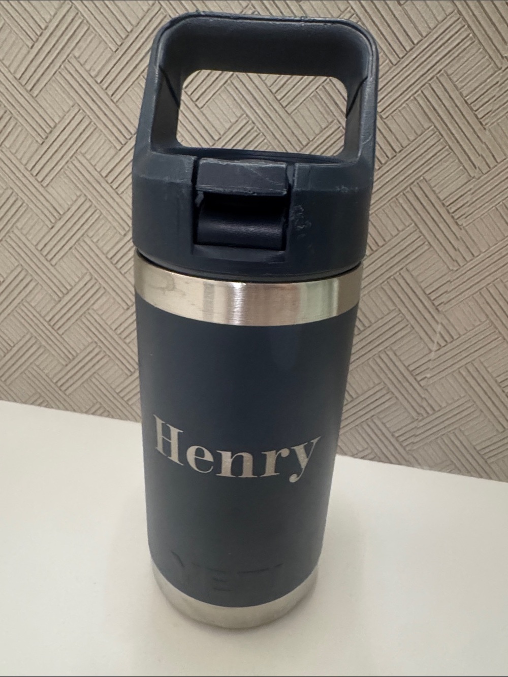 YETI Personalized Henry 12oz YETI Jr. Water Bottles  | Back-to-School Navy